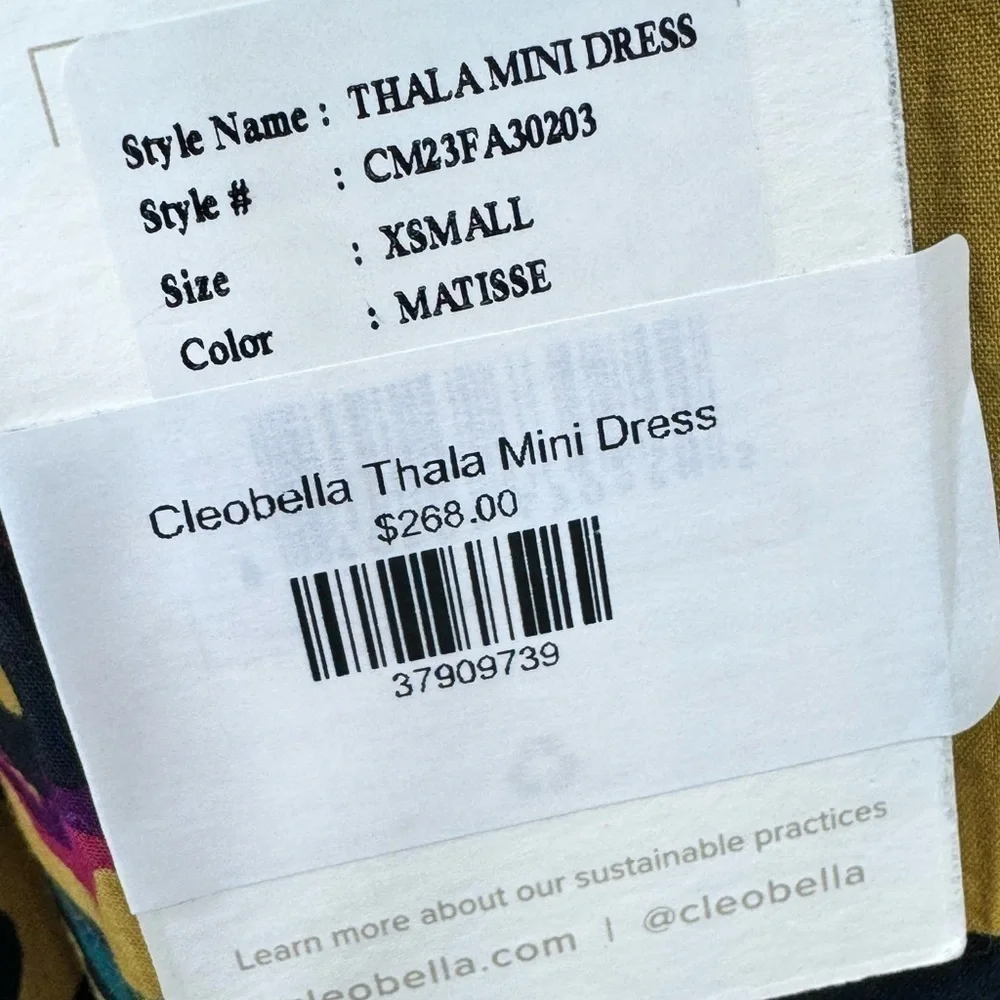 Cleobella Thala Mini Dress Yellow